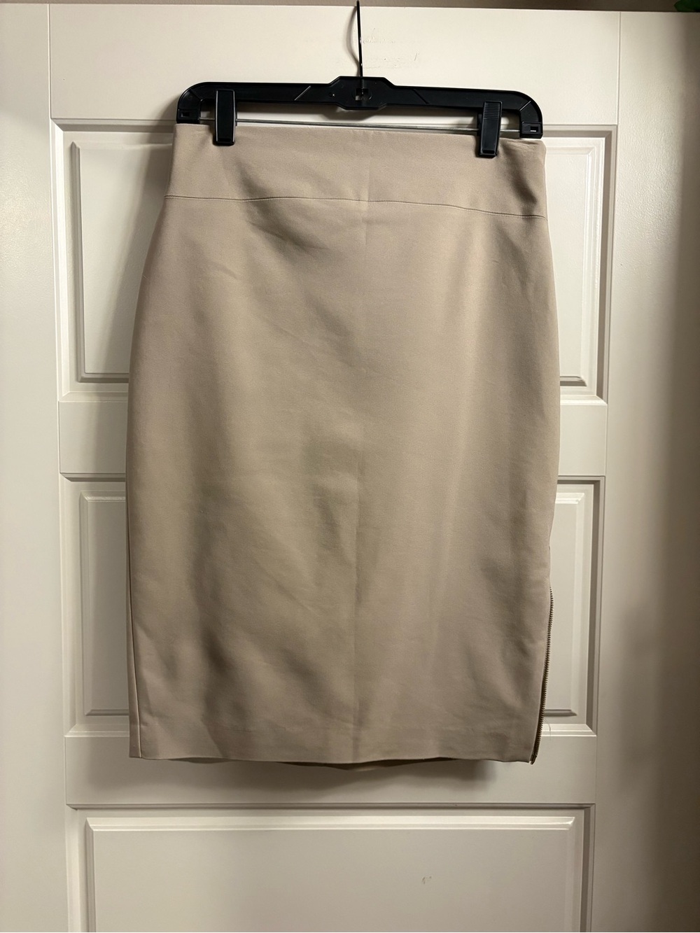 Express Neutral Beige Pencil Skirt